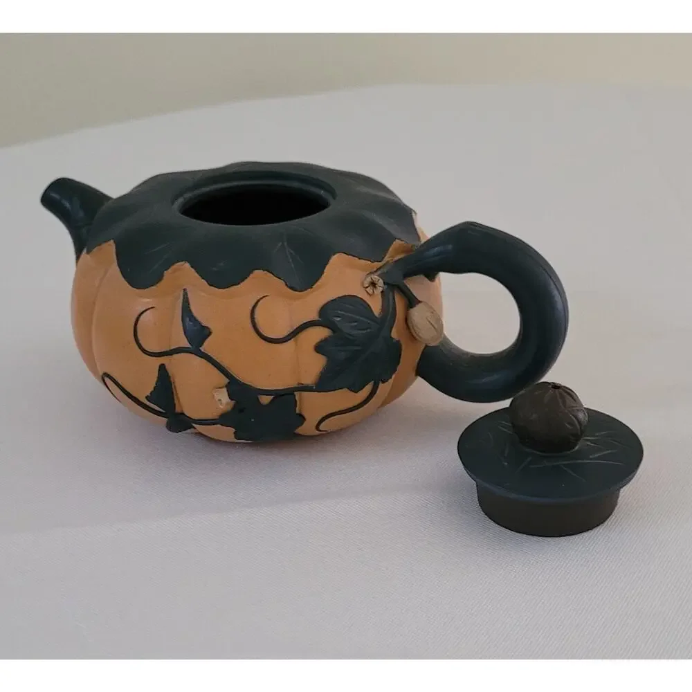 YIXING/ZISHA Handmade Clay Tea Pot Pumpkin Design--Gao Jianfang's teapot/Copy